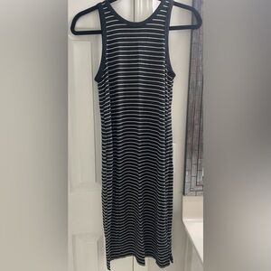 Abercrombie & Fitch | Black & White Stripped Bodycon Midi Dress | Size XS